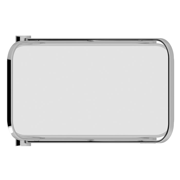 Worldwide Home Furnishings Oriso-2-Tier Bar Cart-Chrome 2-Tier Bar Cart 556-093CH