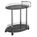 Worldwide Home Furnishings Inka-2-Tier Bar Cart-Black 2-Tier Bar Cart 556-094BK