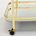 Worldwide Home Furnishings Zedd-2-Tier Bar Cart-Gold 2-Tier Bar Cart 556-218BR