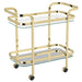 Worldwide Home Furnishings Zedd-2-Tier Bar Cart-Gold 2-Tier Bar Cart 556-218BR