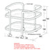 Worldwide Home Furnishings Zedd-2-Tier Bar Cart-Gold 2-Tier Bar Cart 556-218BR