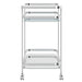 Worldwide Home Furnishings Zedd-2-Tier Bar Cart-Chrome 2-Tier Bar Cart 556-218CH