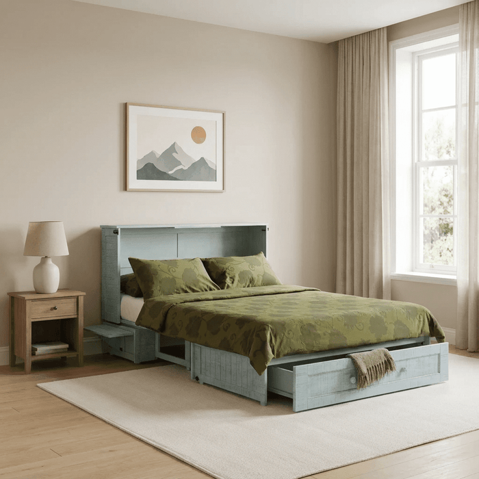 Night and Day Furniture Poppy Queen Murphy Cabinet Bed Complete