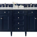 Brittany 72" Double Vanity, Urban Gray, w/ 3 CM Tajnar Eclos Top w/FreePower Wireless Charger