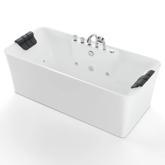 Empava 59 inch Whirlpool Freestanding Acrylic Bathtub - EMPV-59AIS15