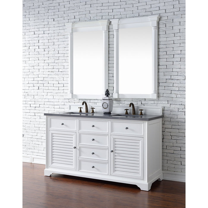 James Martin Vanities Savannah 60" Bright White Double Vanity