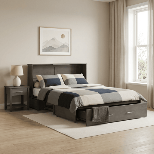 Night and Day Furniture Sagebrush Queen Murphy Cabinet Bed Complete