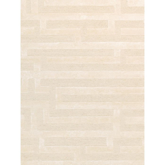 Pasargad Home Edgy Collection Hand-Tufted Bamboo Silk & Wool Area Rug, 8' 9" X 11' 9", Ivory pvny-27 9x12