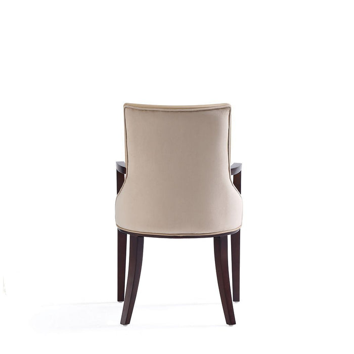 Manhattan Comfort Shubert 6-Piece Modern Faux Leather and Velvet Dining Chair Set in Light Grey