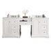 De Soto 82" Double Vanity Set, Bright White w/ 3 CM White Zeus Silestone Top