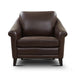 GTR Sienna Brown Leather Midcentury Armchair