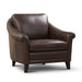 GTR Sienna Brown Leather Midcentury Armchair