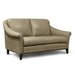 GTR Sienna Beige Leather Midcentury Loveseat