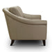 GTR Sienna Beige Leather Midcentury Loveseat