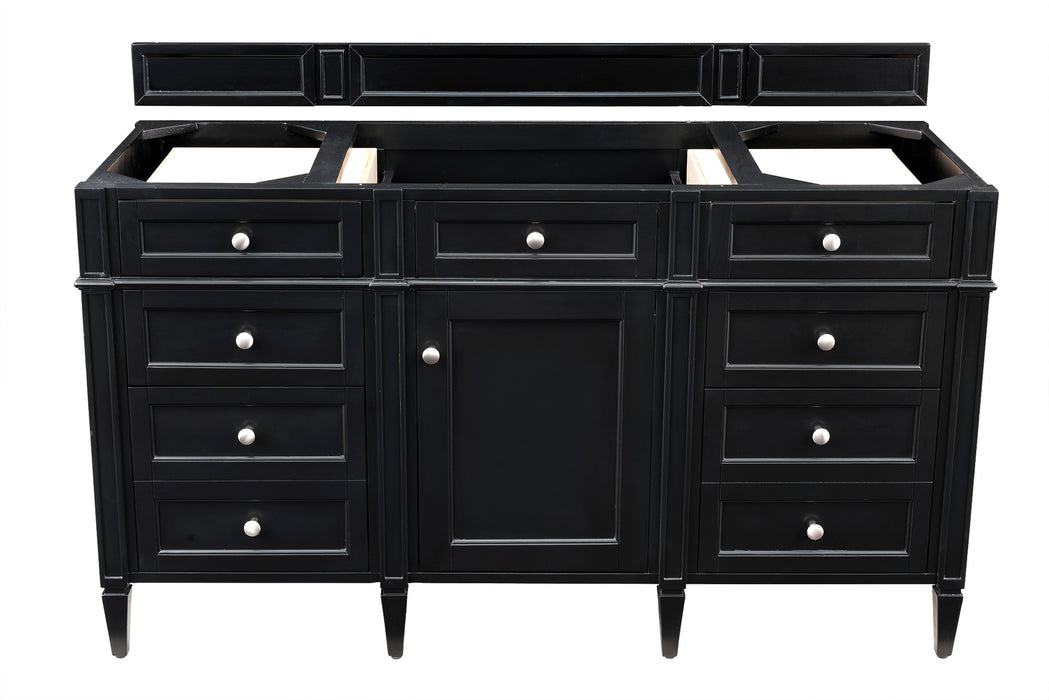 Brittany 60" Single Vanity Cabinet, Black Onyx