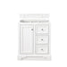 De Soto 30" Single Vanity Cabinet, Bright White