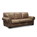 GTR Valencia 100% Top Grain Hand Antiqued Leather Traditional Sofa Taupe