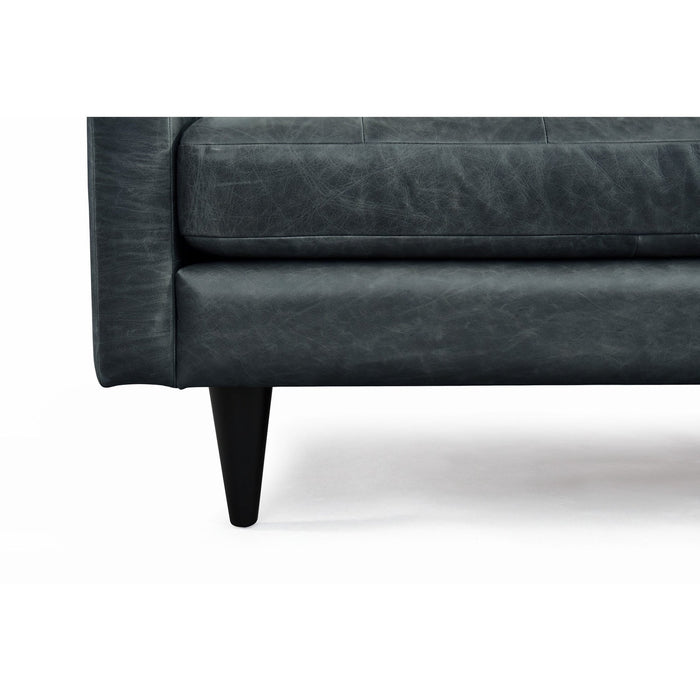 GTR Naples Gray Naples Leather Ottoman