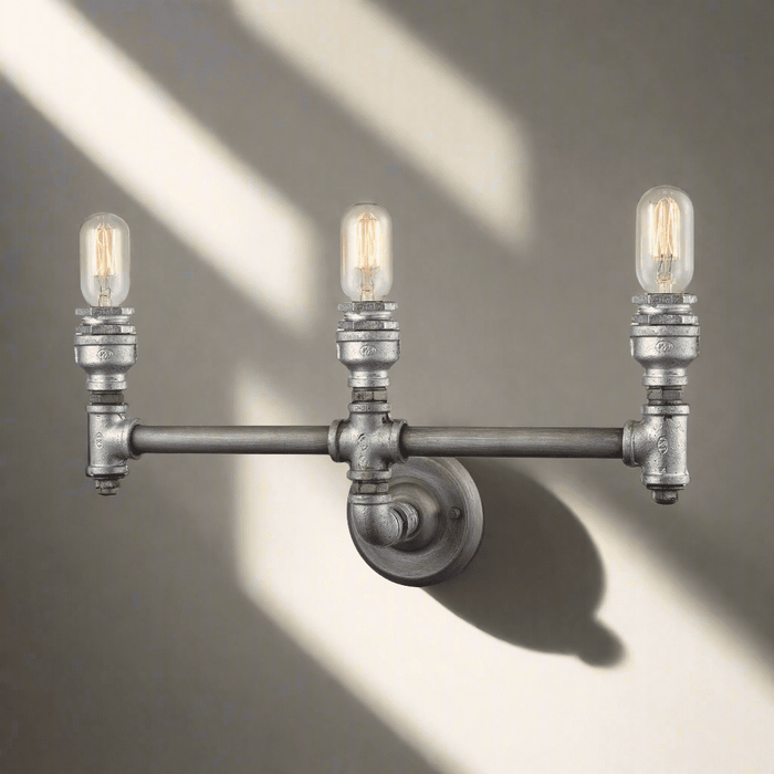 Elk Home Cast Iron Pipe Three Light Vanity