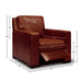 GTR Santiago Top Grain Leather Manual Push-Back Recliner, Russet Brown