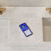 Breckenridge 60" Double Vanity, Whitewashed Oak, w/ 3 CM Victorian Silver Quartz Top w/FreePower Wireless Charger