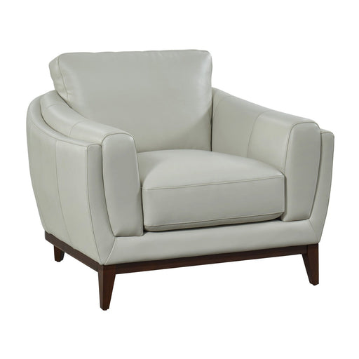 GTR Rio Light Gray Leather Armchair