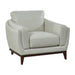 GTR Rio Light Gray Leather Armchair