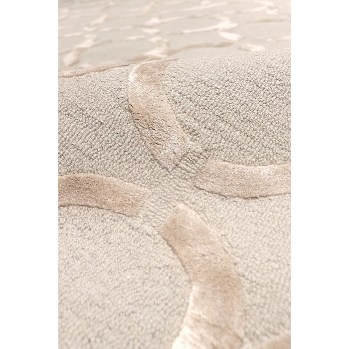 Pasargad Home Edgy Collection Hand-Tufted Bamboo Silk & Wool Area Rug- 7' 9" X 9' 9" , Beige/Beige pvny-18 8x10