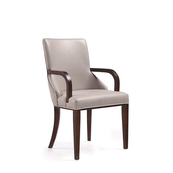 Manhattan Comfort Shubert 8-Piece Modern Faux Leather and Velvet Dining Chair Set in Light Grey
