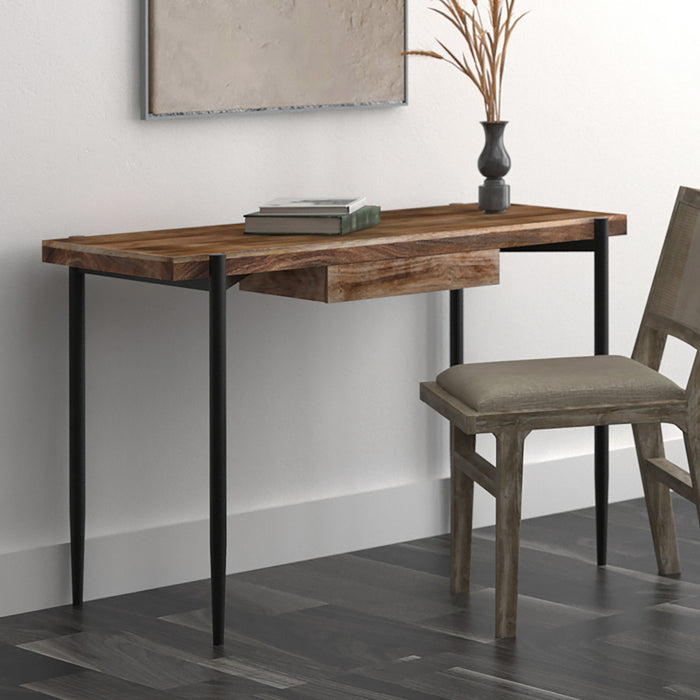 Worldwide Home Furnishings Navid-Desk-Natural Burnt Desk 801-380NAT