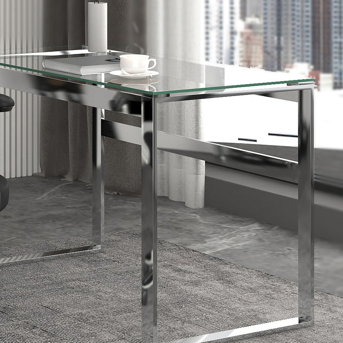 Worldwide Home Furnishings Zevon-Desk-Silver Desk 801-408CH