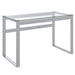 Worldwide Home Furnishings Zevon-Desk-Silver Desk 801-408CH