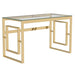 Worldwide Home Furnishings Eros-Desk-Gold Desk 801-482GL