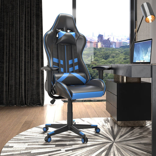 Worldwide Home Furnishings Blade-Office Chair-Blue/Black Office Chair 802-706BLU/BK