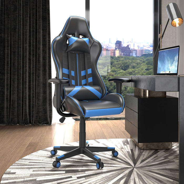 Worldwide Home Furnishings Blade-Office Chair-Blue/Black Office Chair 802-706BLU/BK