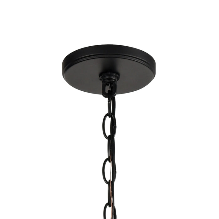 Elk Lighting Barrow Matte Black 22" Wide 6-Light Chandelier