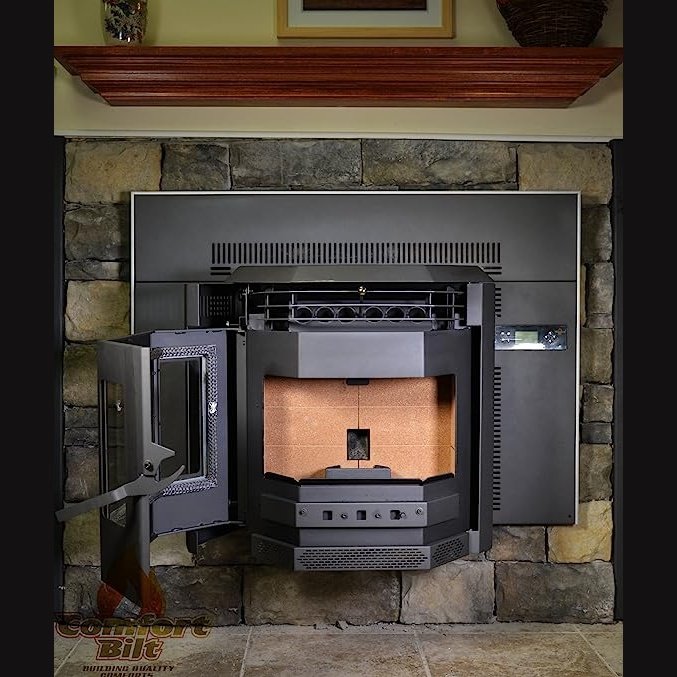 Comfortbilt HP22i Pellet Stove Insert Carbon Black Pellet Fireplace