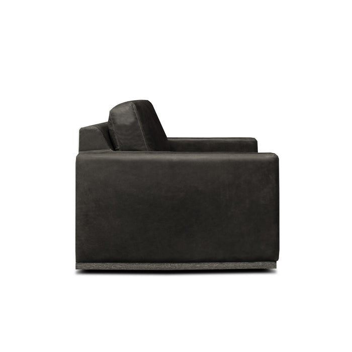 GTR Monterrey 100% Top Grain Leather Modern Americana Swivel Armchair