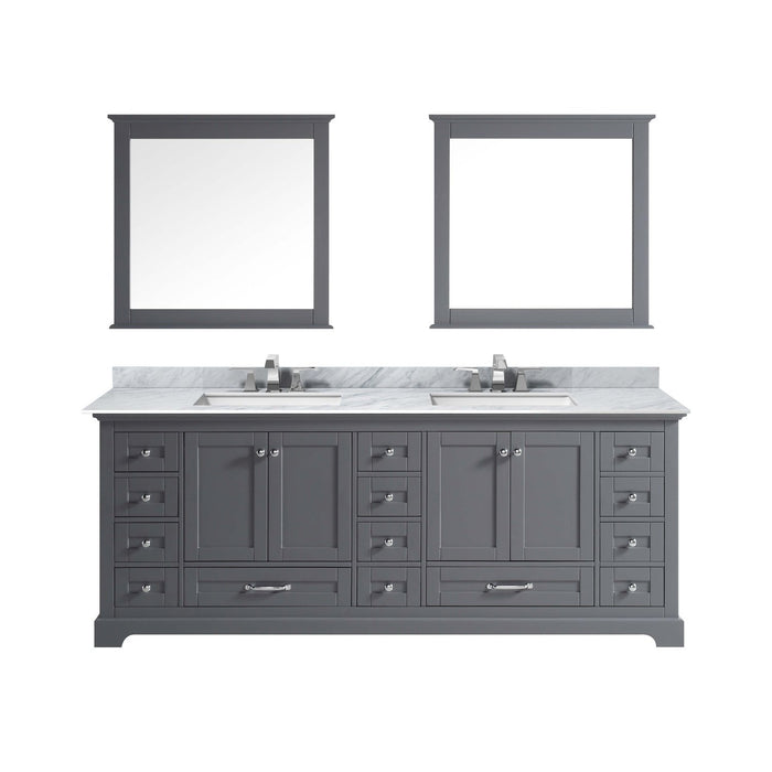 Lexora Home Dukes Bath Vanity with Carrara Marble Countertop