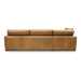GTR Raffa 100% Top Grain Leather Contemporary Sectional, Left Arm Chaise