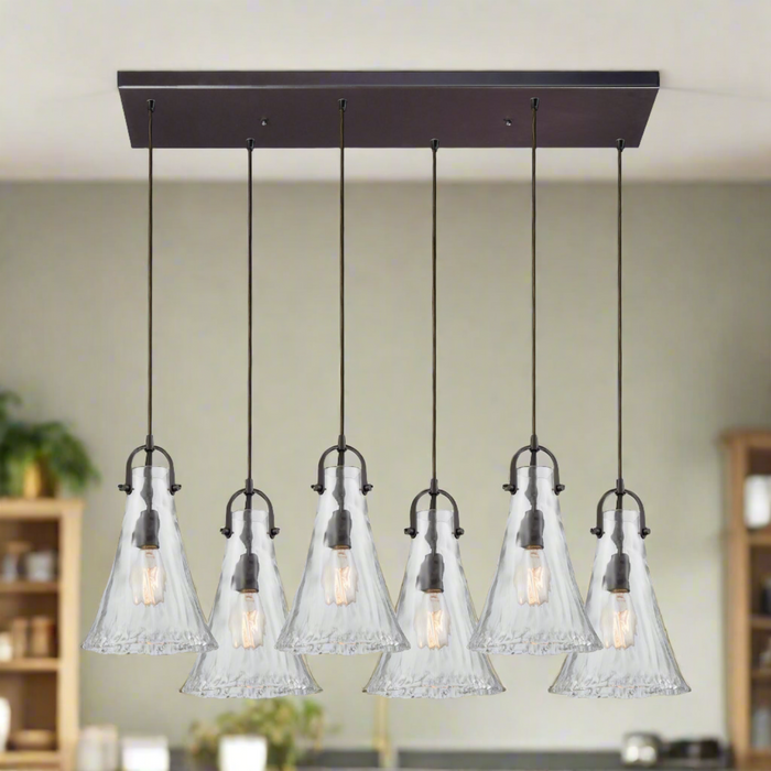 Elk Home Hand Formed Glass Configurable Multi Pendant