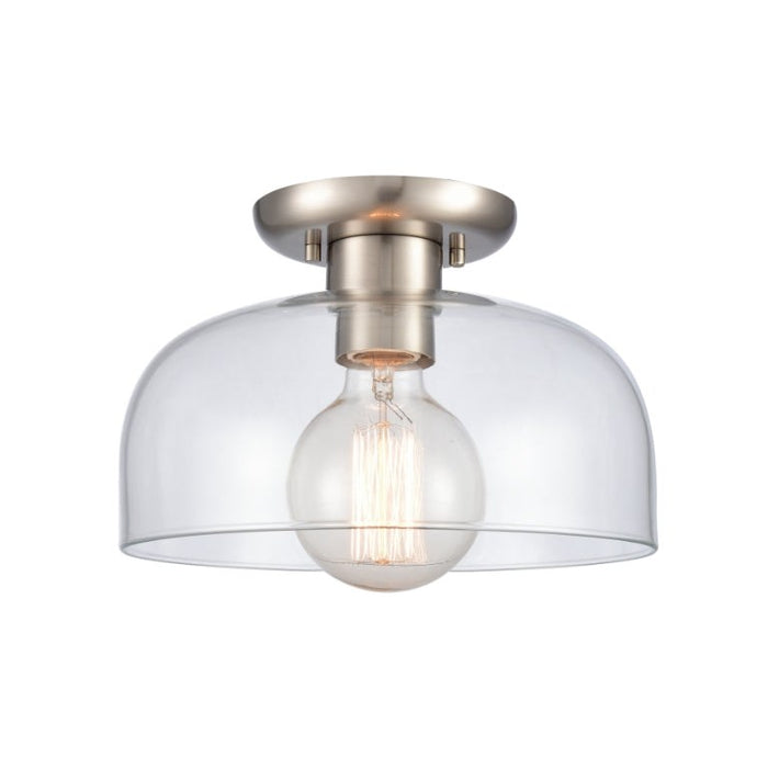 Elk Lighting Brewer Brushed Gold 1 Light Semi-Flushmount