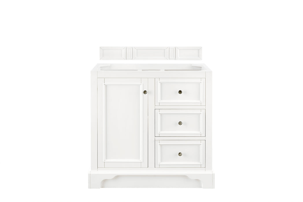 De Soto 36" Single Vanity Cabinet, Bright White