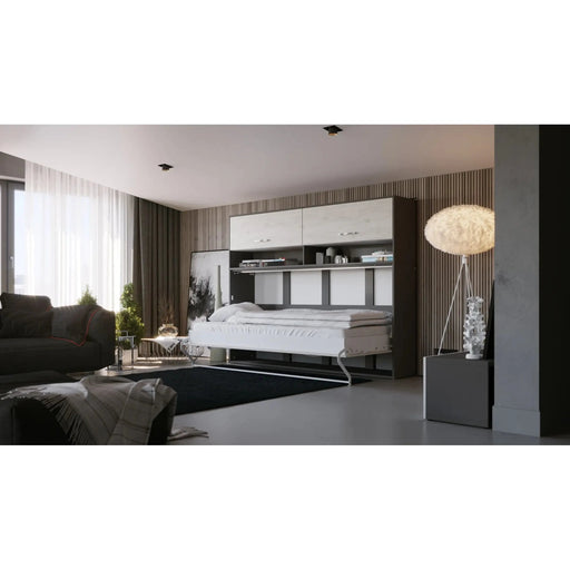 Maxima House Horizontal Murphy Bed Invento, European Full XL with cabinet and mattress included