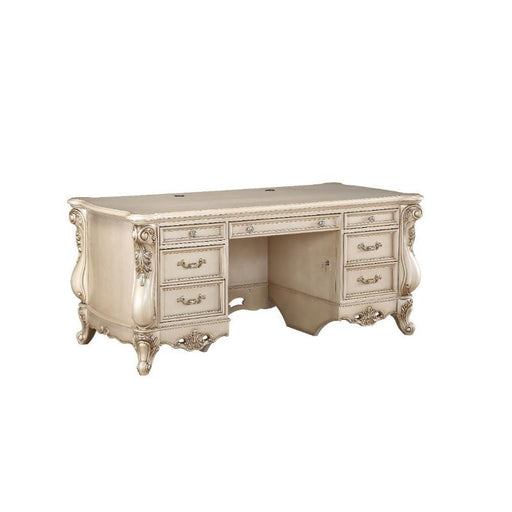 Acme Furniture Gorsedd Desk - Base in Golden Ivory Finish 92741BASE