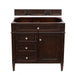 Brittany 36" Single Vanity Cabinet, Burnished Mahogany
