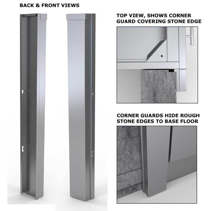 Sunstone 3″ End Corner Guard Panel for Left Side of Base Cabinets SCC3ENDSPL