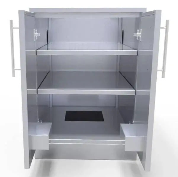 Sunstone 24″ Full Height Double Door Base Cabinet w/Two Shelves & Door Pockets SBC24FDD