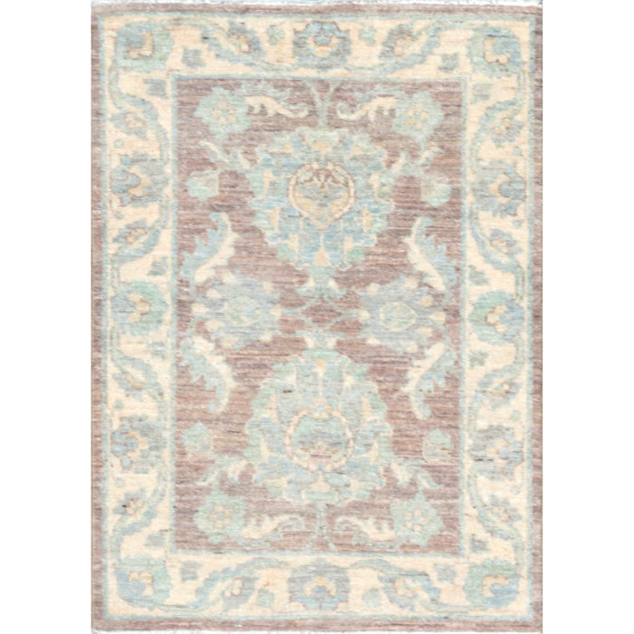 Pasargad Home Denver Hand-Knotted Brown Wool Area Rug- 2' 3" X 3' 1" 44842