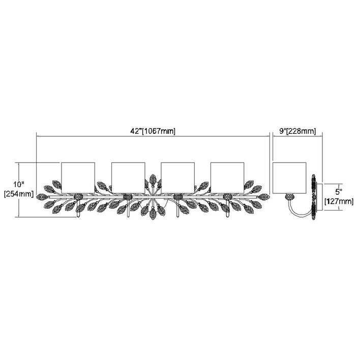 Asbury Four Light Vanity